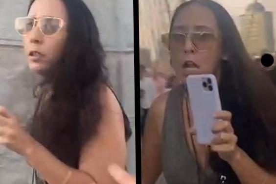 Le groupe de travail sur les crimes haineux du NYPD recherche la femme qui a giflé un homme pro-palestinien