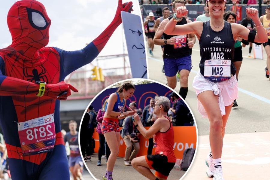 Des milliers de personnes courent le 52e marathon annuel de New York : photos Des milliers de personnes courent le 52e marathon annuel de New York : photos