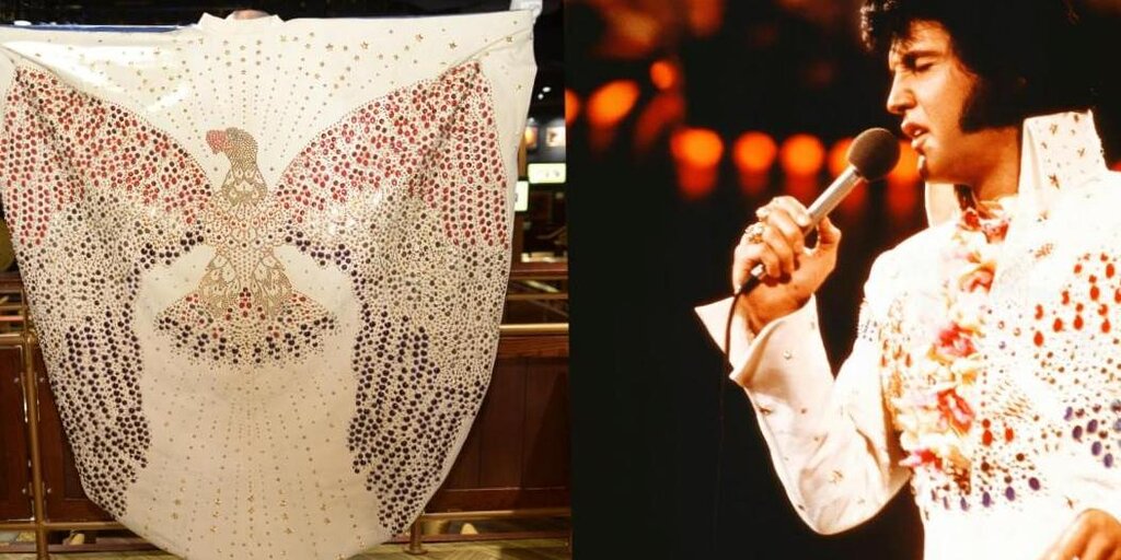 La combinaison la plus lourde et la plus chère d'Elvis Presley l'a fait tomber