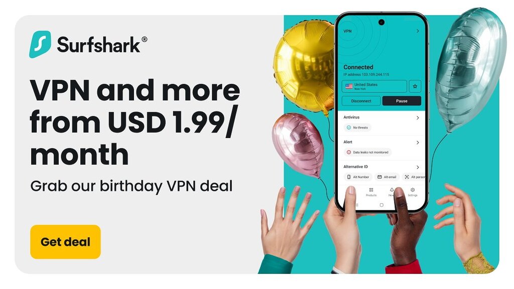 Offres d’anniversaire Surfshark VPN : abonnements dès 1,99 $ par mois