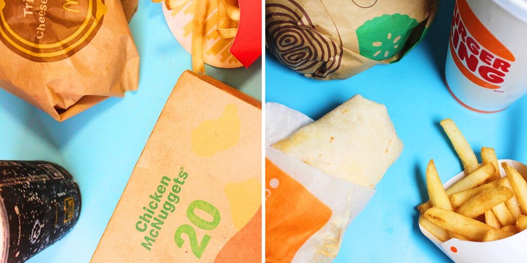 Avec un budget de 15 $, j’ai comparé McDonald’s et Burger King. L’un offrait plus de choix Avec un budget de 15 $, j’ai comparé McDonald’s et Burger King. L’un offrait plus de choix