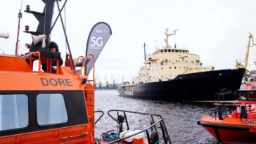 Un réseau 5G dans un port actif connecte les navires de marchandises à 160 km du continent
