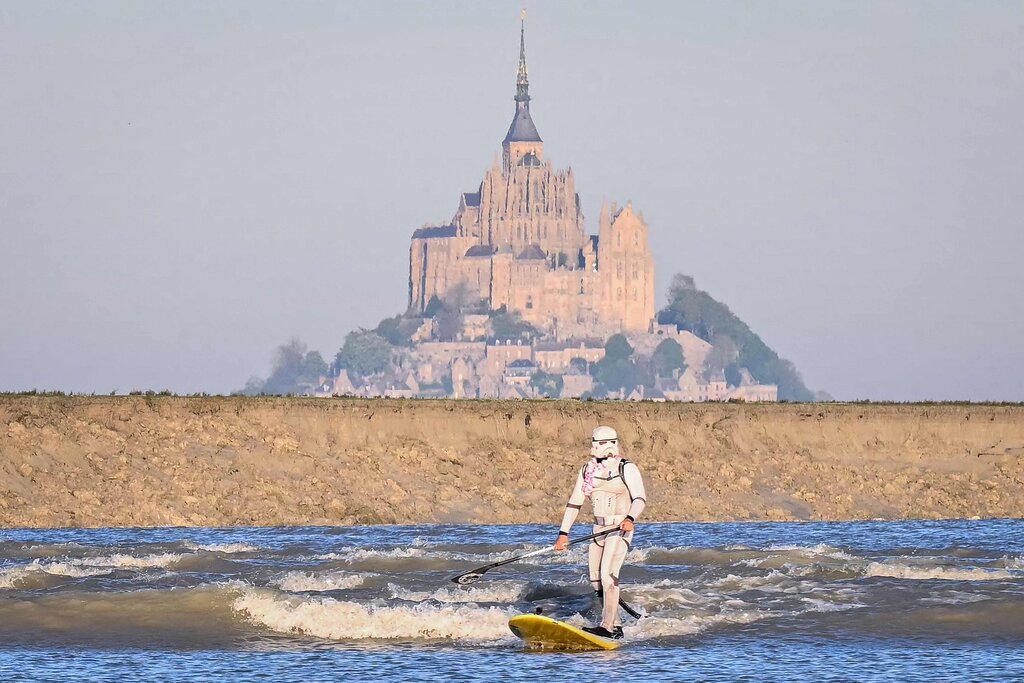Les images marquantes : Star Wars au Mont-Saint-Michel, Musk et des fauves déchaînés