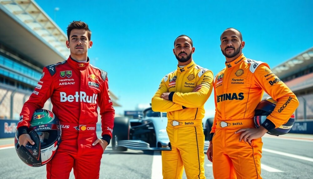 Charles Leclerc, Pierre Gasly et Lewis Hamilton, stars des circuits, prêts à conquérir la F1