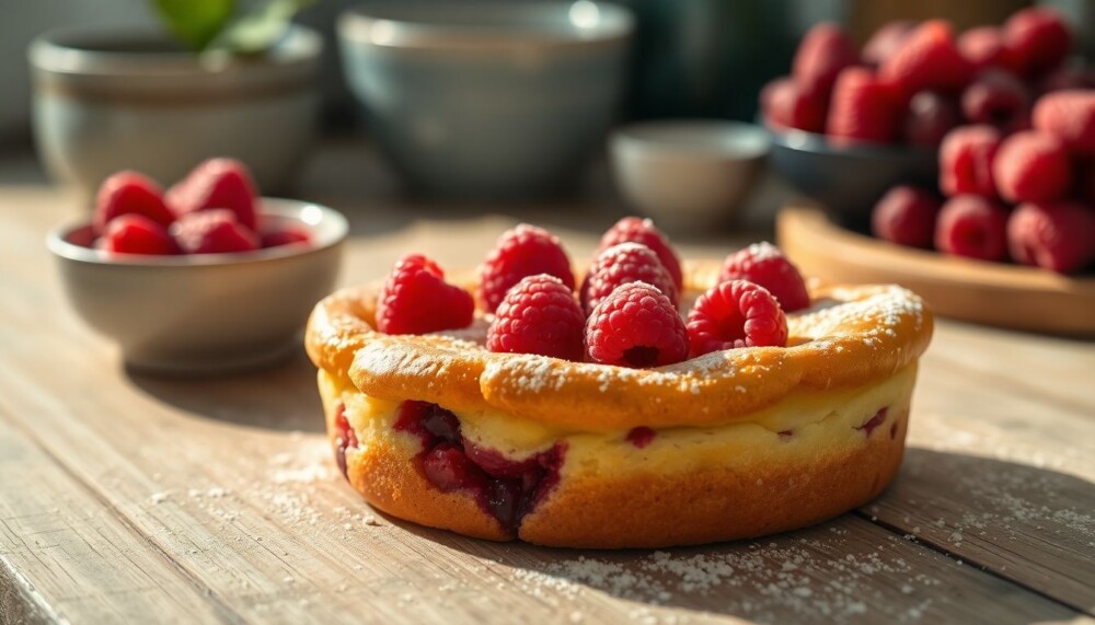 Clafoutis aux framboises : dessert faible en calories et riche en protéines Clafoutis aux framboises : dessert faible en calories et riche en protéines