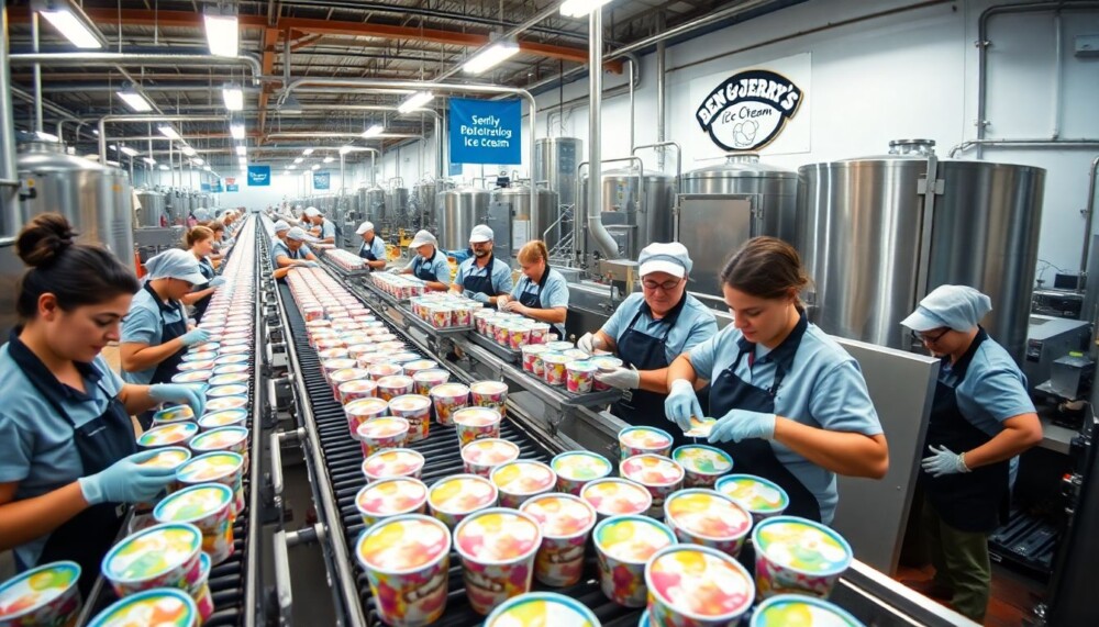 Comment Ben & Jerry’s fabrique près d’un million de pintes de glace par jour