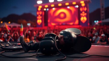 Deadmau5 s’excuse après une chute due à l’alcool lors de son concert à Coachella, irritant les fans