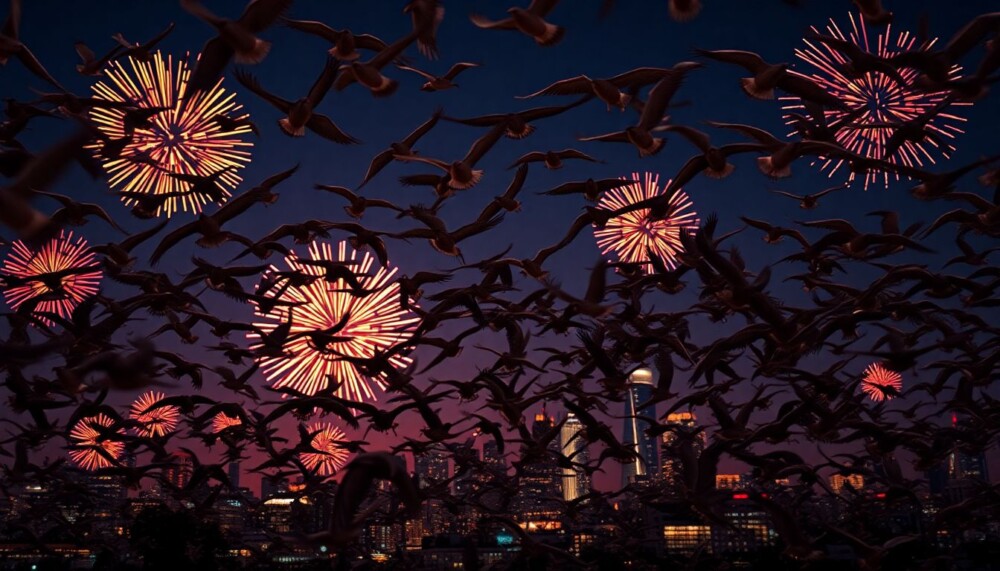 Des millions d’oiseaux perdent une énergie précieuse à cause des feux d’artifice du réveillon du Nouvel An Des millions d’oiseaux perdent une énergie précieuse à cause des feux d’artifice du réveillon du Nouvel An
