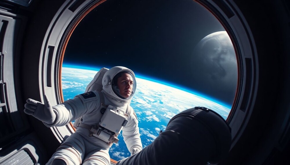 Des vues saisissantes de la Lune et de la Terre depuis l’ISS ont enchanté l’astronaute