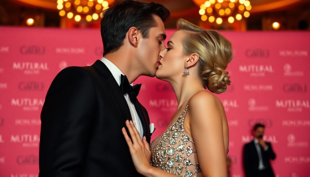 Jonathan Bailey et Scarlett Johansson échangent un baiser sur le tapis rouge