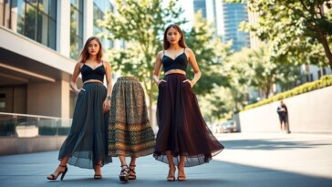 Jupes d’été tendance : trois modèles longs pour dissimuler les genoux avec élégance