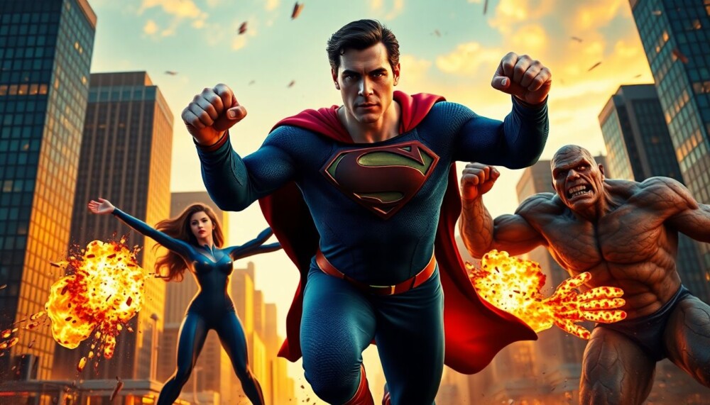 L’art de Superman et des Quatre Fantastiques : célébration idéale du combat Marvel contre DC en juillet