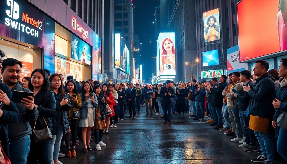 Le lancement à minuit revient : des photos montrent des files d’attente mondiales pour la Nintendo Switch 2