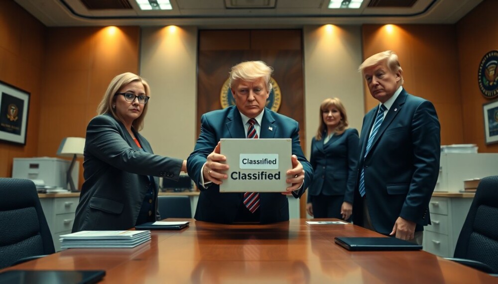 L’équipe Trump remet des objets marqués comme classifiés L’équipe Trump remet des objets marqués comme classifiés