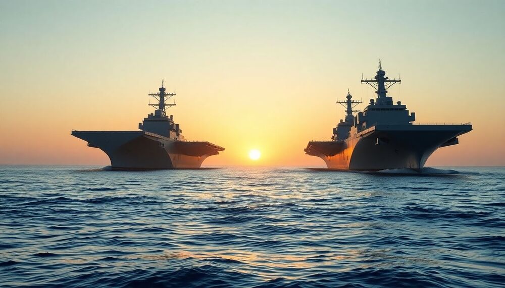 Les 2 nouveaux porte-avions de la maritime britannique franchissent une étape importante en même temps, de portion et d’autre de la planète