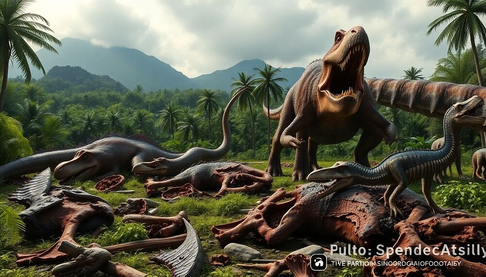Les carcasses de dinosaures géants pourraient avoir été une source de nourriture importante pour les prédateurs du Jurassique Les carcasses de dinosaures géants pourraient avoir été une source de nourriture importante pour les prédateurs du Jurassique