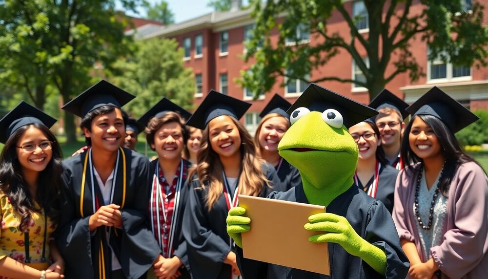 Les étudiants du Maryland réagissent diversement au choix de Kermit la grenouille pour la remise des diplômes Les étudiants du Maryland réagissent diversement au choix de Kermit la grenouille pour la remise des diplômes