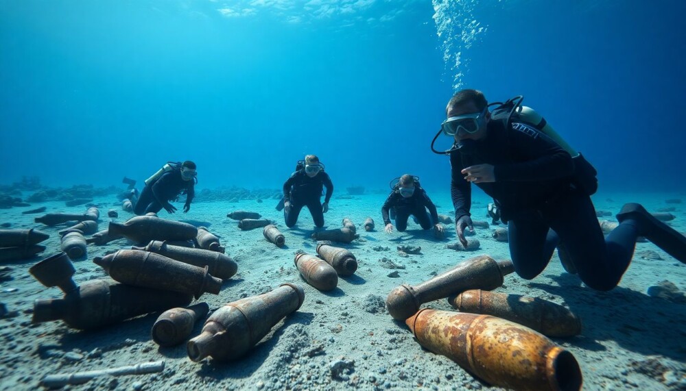 Les explosions visant à éliminer les munitions de la Seconde Guerre mondiale pourraient contaminer l’océan Les explosions visant à éliminer les munitions de la Seconde Guerre mondiale pourraient contaminer l’océan