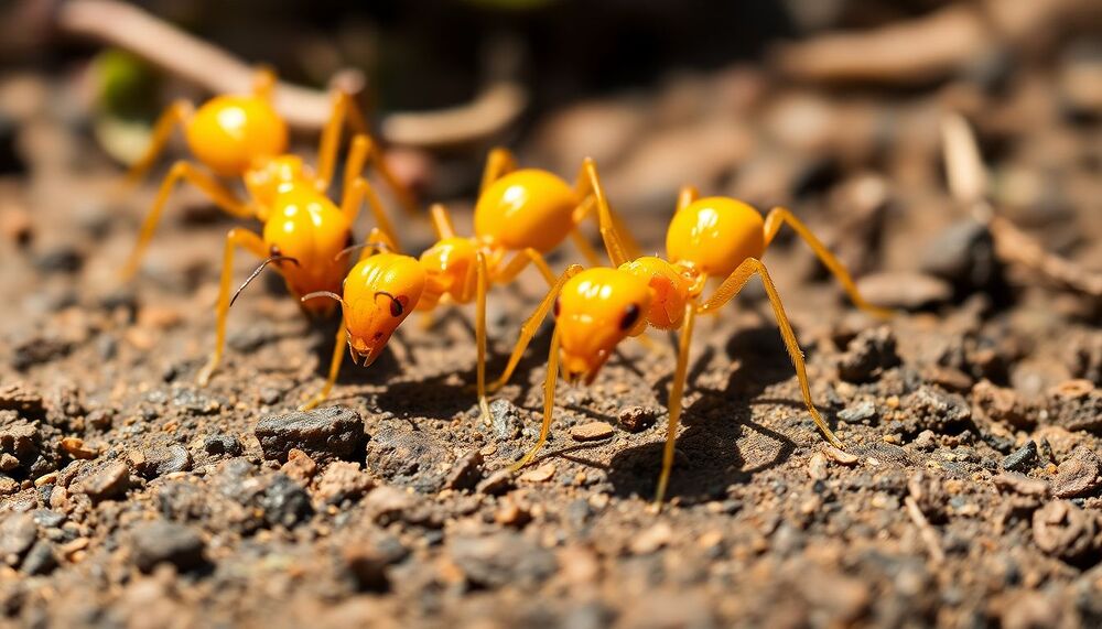 Les fourmis folles jaunes mâles sont des chimères réelles Les fourmis folles jaunes mâles sont des chimères réelles