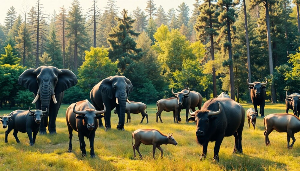 Les grands herbivores comme les éléphants, les bisons et les élans contribuent à la diversité des arbres Les grands herbivores comme les éléphants, les bisons et les élans contribuent à la diversité des arbres
