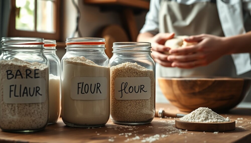 L’utilisation de différentes farines pour le levain favorise différentes bactéries et saveurs L’utilisation de différentes farines pour le levain favorise différentes bactéries et saveurs