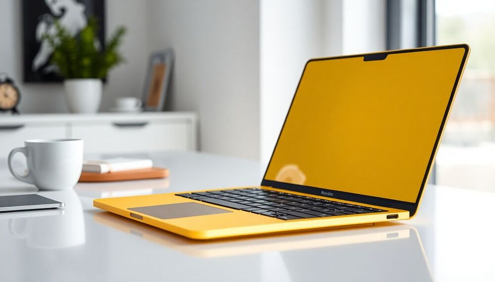 MacBook abordable avec processeur d’iPhone, disponible en jaune
