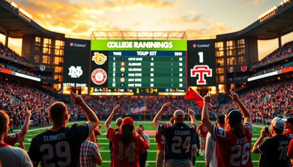 Notre Dame, l’Alabama et le Colorado progressent alors que l’État de l’Ohio et le TCU chutent dans le top 25 des sondages