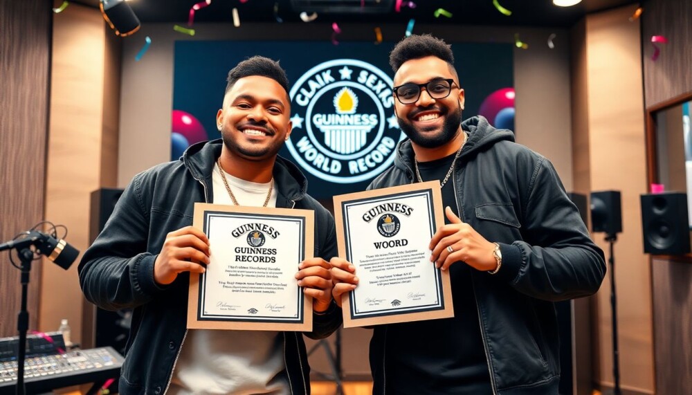 Squeezie et Mister V battent un record du monde avec leur vidéo dans le Guinness Book Squeezie et Mister V battent un record du monde avec leur vidéo dans le Guinness Book