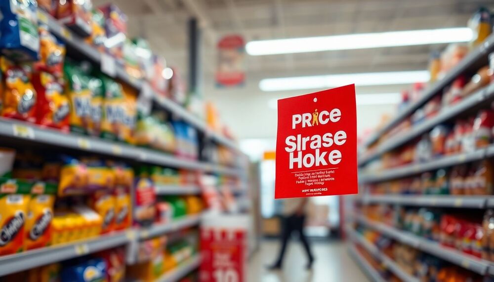 Un autocollant rouge sur un produit de Dollar Tree signale une prochaine hausse de prix