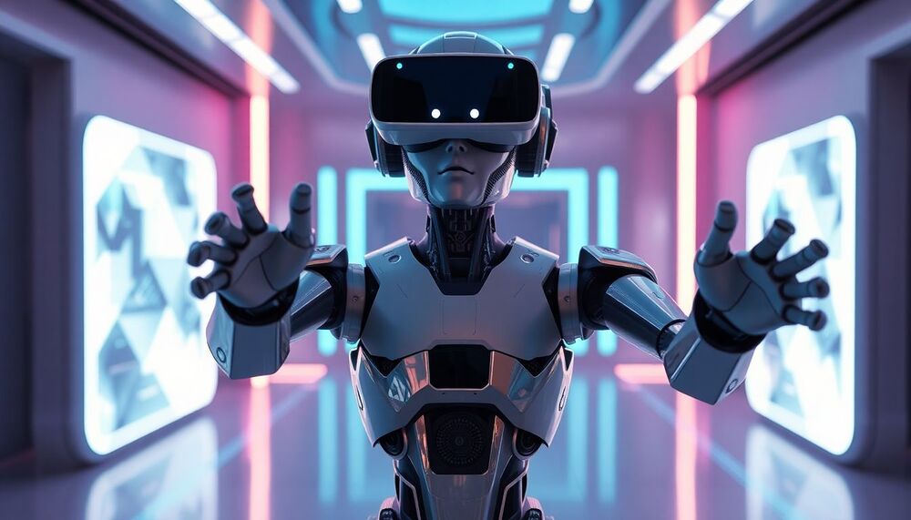 Un robot remplaçant imite les mouvements en VR