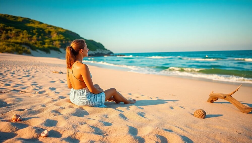 Une journée à la plage, loin de l’agitation et des artifices Une journée à la plage, loin de l’agitation et des artifices