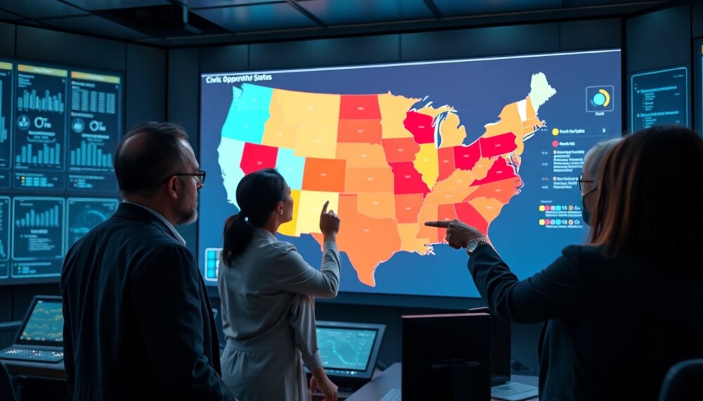 Une nouvelle carte thermique montre les inégalités des chances civiques aux États-Unis