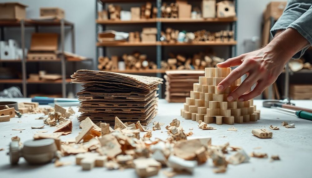 Upcycler des restes de carton pour fabriquer un nouveau type d’emballage en mousse Upcycler des restes de carton pour fabriquer un nouveau type d’emballage en mousse