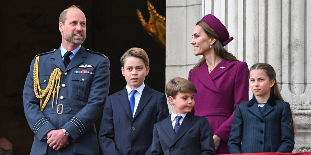 Les enfants de Kate et William lors de la visite de Brigitte et Emmanuel Macron à Londres