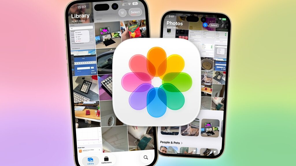 Comparaison des photos : iOS 26 face à iOS 18