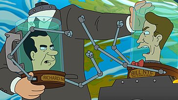Richard Nixon Affronte Bill Nye dans les Images de la Saison 13 de ‘Futurama’
