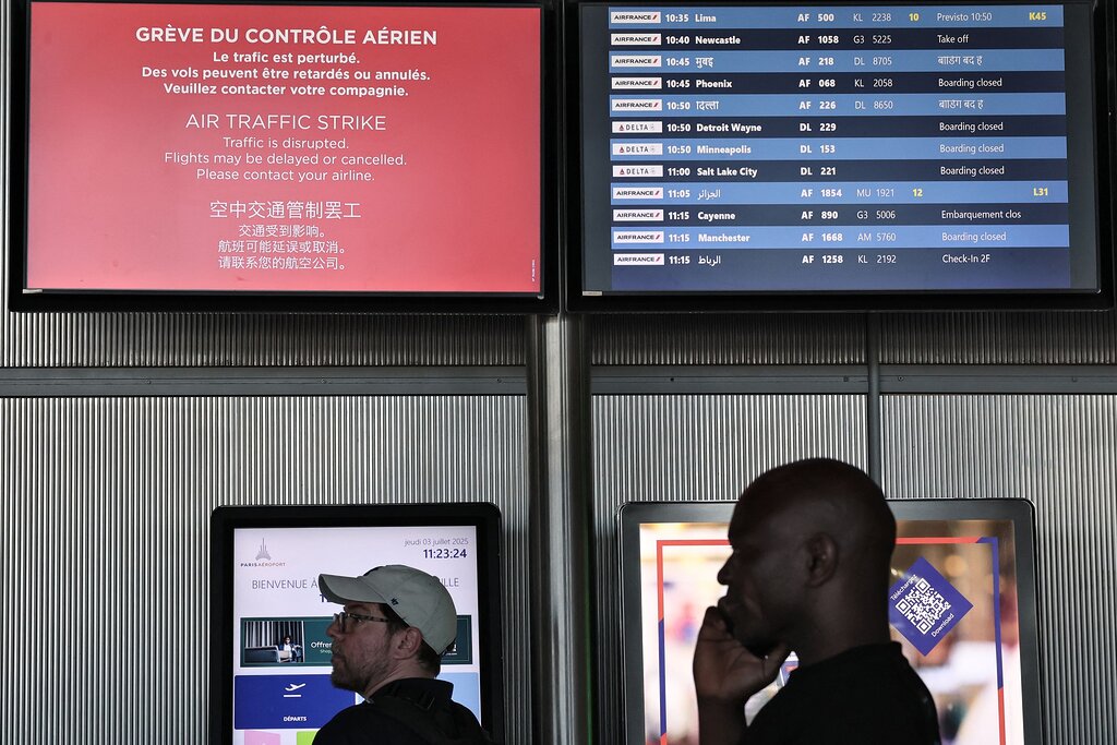 Plus de 1 100 vols annulés, causant le chaos dans les aéroports français