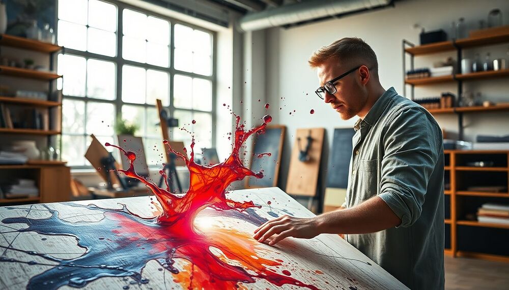 Au-delà de l'encre : peindre avec la physique Au-delà de l'encre : peindre avec la physique