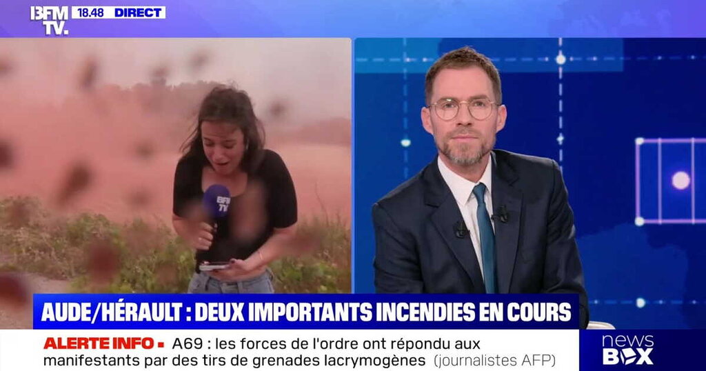 Un pompier de l’Hérault en colère interrompt brutalement un direct de BFMTV avec une journaliste