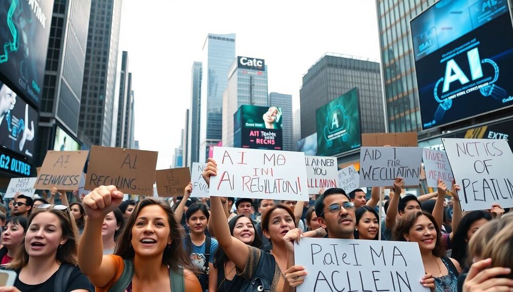 Des manifestants accusent Google de négliger la sécurité des IA et demandent une régulation accrue Des manifestants accusent Google de négliger la sécurité des IA et demandent une régulation accrue