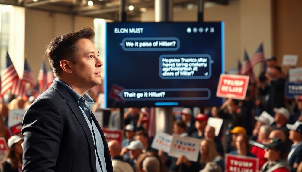 Le chatbot d’Elon Musk loue Hitler après des accusations de geste nazi à un rallye de Trump