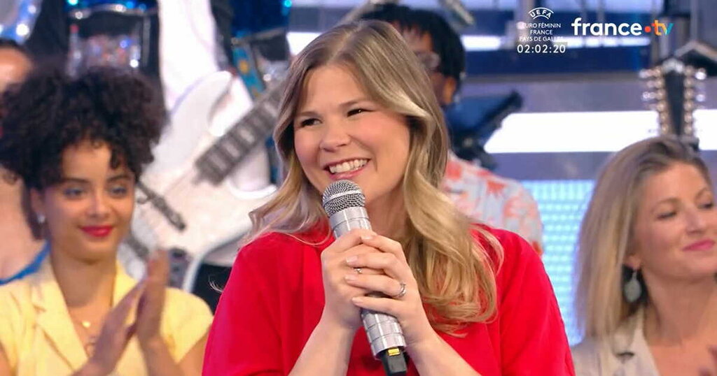 Virginie, enceinte, de « N’oubliez pas les paroles », partage l’inquiétude de son mari sur le rythme des tournages Virginie, enceinte, de « N’oubliez pas les paroles », partage l’inquiétude de son mari sur le rythme des tournages