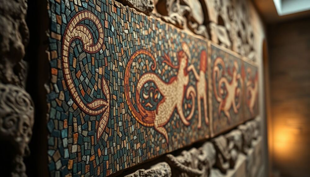 Une mosaïque érotique de grande valeur a été restituée Une mosaïque érotique de grande valeur a été restituée