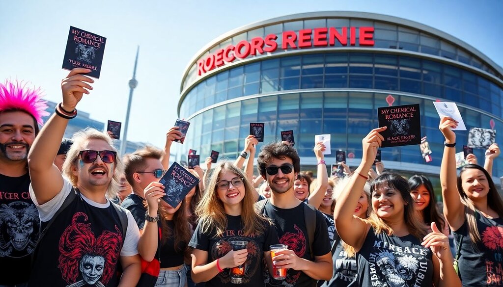 Des fans de My Chemical Romance partagent leur astuce pour obtenir des articles du Black Parade Tour au Rogers Centre