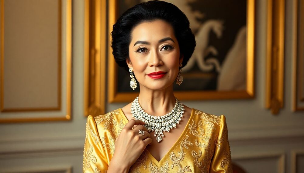 Il y a 60 ans, la reine Sirikit posait pour « Vogue » vêtue d’une robe en or 20 carats créée par Balmain