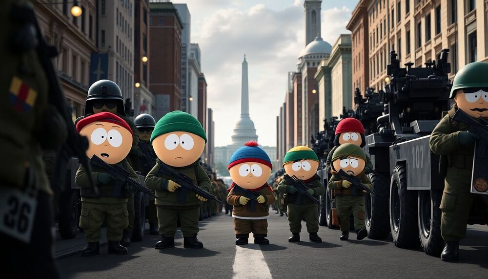 ‘South Park’ cible la militarisation de Washington D. C. De Trump dans son teaser. ‘South Park’ cible la militarisation de Washington D. C. De Trump dans son teaser.