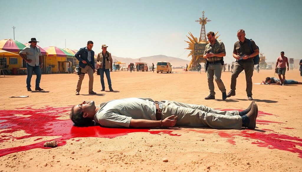 Un homme trouvé dans une mare de sang au Burning Man, enquête criminelle en cours