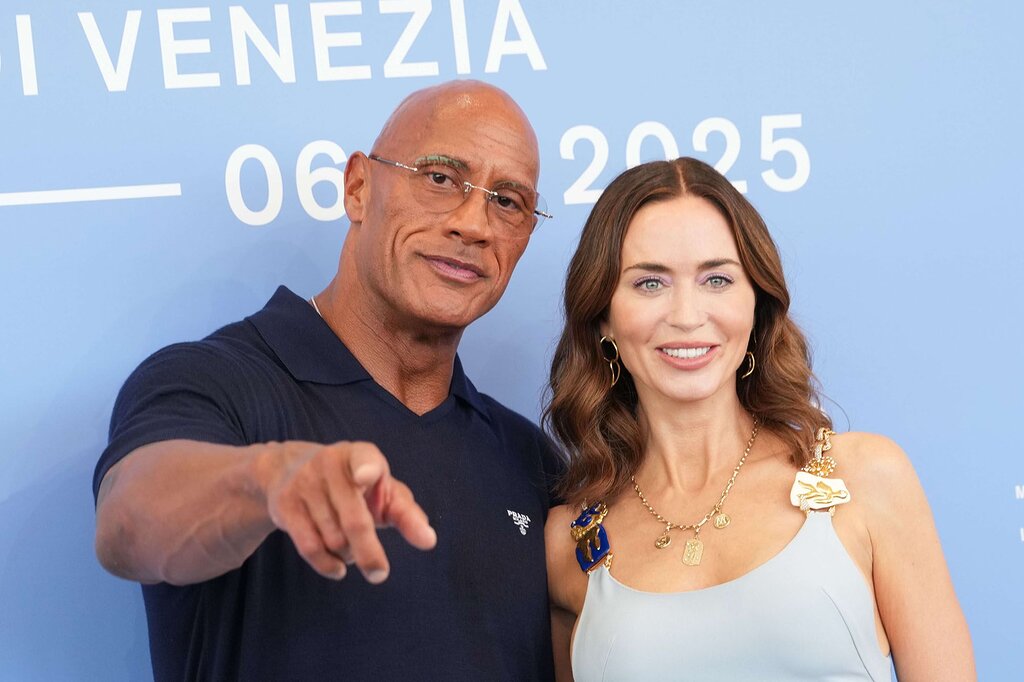 Emily Blunt et Dwayne Johnson, un tandem élégant et dynamique à Venise Emily Blunt et Dwayne Johnson, un tandem élégant et dynamique à Venise