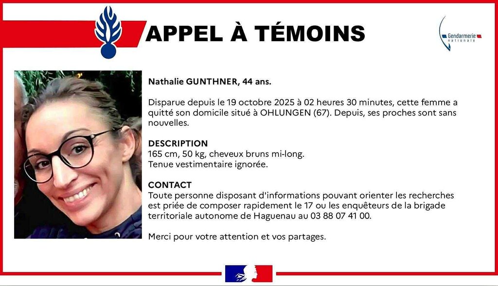 Une mère de 44 ans a disparu en Alsace, inquiétant vivement ses proches et la communauté locale