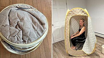 J’ai recréé mon spa préféré chez moi avec un sauna vapeur portable à 250 $, pliable et rangeable sous mon lit